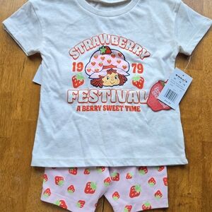 NEW Strawberry Shortcake Kids Pajama Set -2T